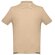 Polo Adam de algodón piqué cardado con cuello canalé Marrón claro detalle 65