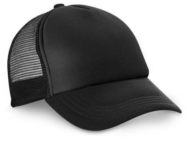 Gorra Nicola BK de poliéster y malla transpirable Negro detalle 2