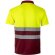 Polo bicolor alta visibilidad Cupid manga corta reflectante Burdeos/Amarillo detalle 3