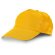 Gorra de poliester para hacer deporte personalizada amarilla