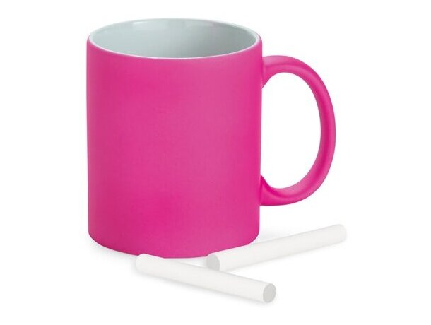 Mug de cerámica para pintar con tiza rosa