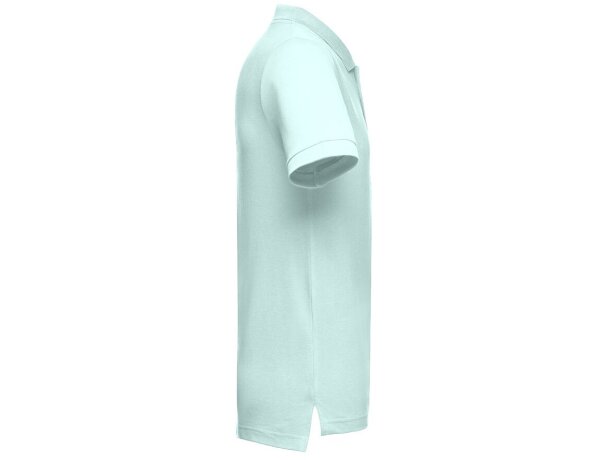Polo Adam de algodón piqué cardado con cuello canalé Verde menta detalle 8