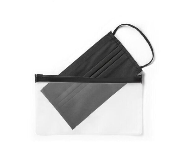 Ingrid i. bolsa para mascarillas negro