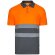 Polo bicolor alta visibilidad Cupid manga corta reflectante Gris/Naranja