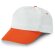 Gorra Stefano en poliester sencilla con visera color personalizada naranja