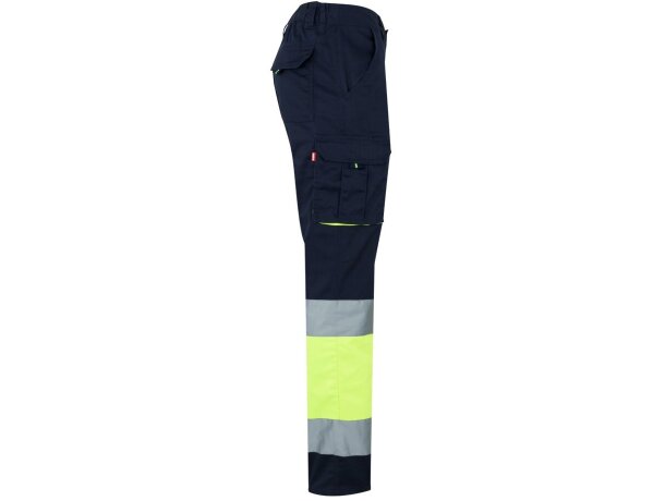 Pantalón elástico multibolsillos bicolor VL Zeus Azul marino/Amarillo detalle 23