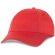 Gorra para bordado con 6 paneles personalizada roja
