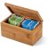Caja Burdock de madera para 20 infusioes natural