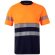 Camiseta de piqué bicolor Bastet de alta visibilidad Azul marino/Naranja