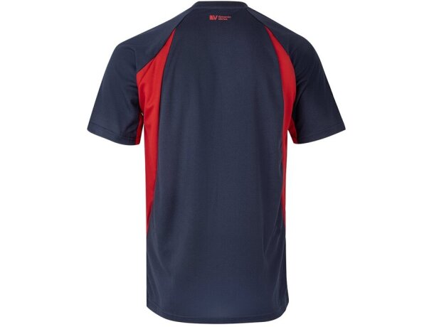 Camiseta técnica ojo de pájaro bicolor VL Slayer Azul marino/Rojo detalle 15