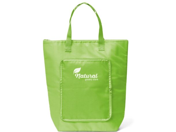 Bolsas térmicas de asas cortas en poliéster Hi!dea Mayfair Verde claro detalle 2