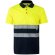 Polo bicolor alta visibilidad Cupid manga corta reflectante Azul marino/Amarillo