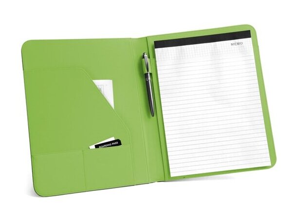 Portafolios Fitzgerald A4 con banda de colores verde claro