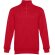Sudadera Budapest unisex con cremallera y cinturilla canalé Rojo