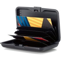 Tarjetero de aluminio en colores personalizado negro Tarjetero de aluminio en colores personalizado negro