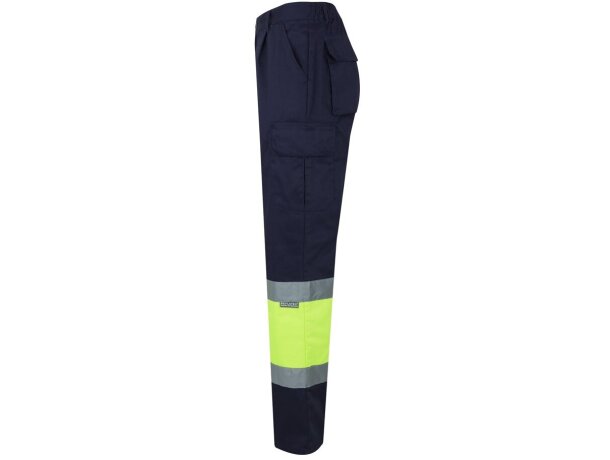 Pantalón multibolsillos bicolor poseidon con reflectantes Azul marino/Amarillo detalle 41