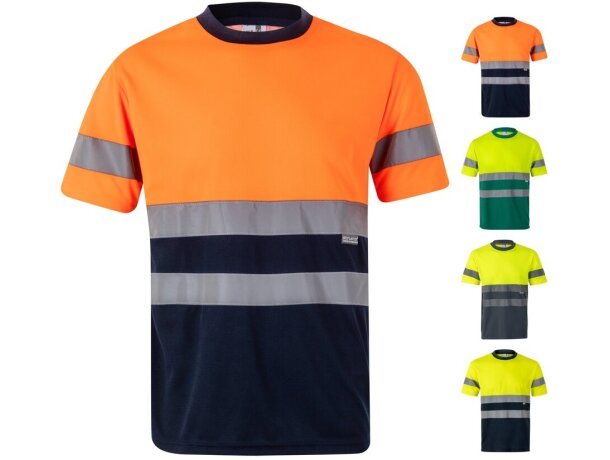 Camiseta técnica bicolor Brahma alta visibilidad EN20471 detalle 1