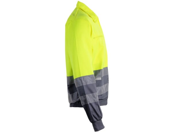 Chaqueta de sarga bicolor Neptune Large con alta visibilidad Gris/Amarillo detalle 14