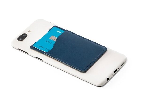 Block. tarjetero para smartphone con cerradura rfid azul
