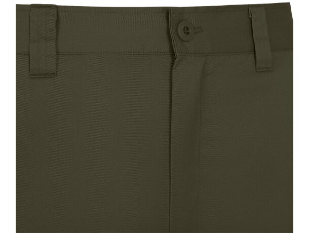 Pantalón de sarga multibolsillos Hermes con cintura elástica Verde militar detalle 19
