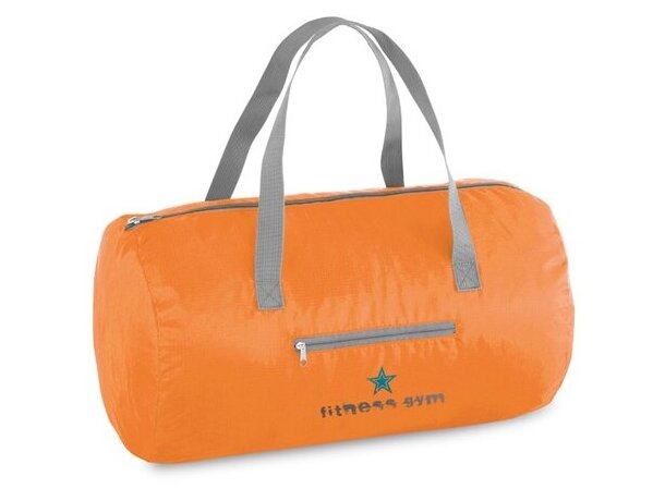 Bolsa grabada plegable para deporte naranja