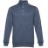 Sudadera Budapest unisex con cremallera y cinturilla canalé Azul matizado detalle 2