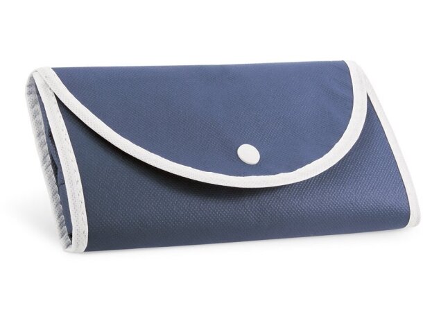 Bolsa plegable Arlon con ribete blanco Azul detalle 5