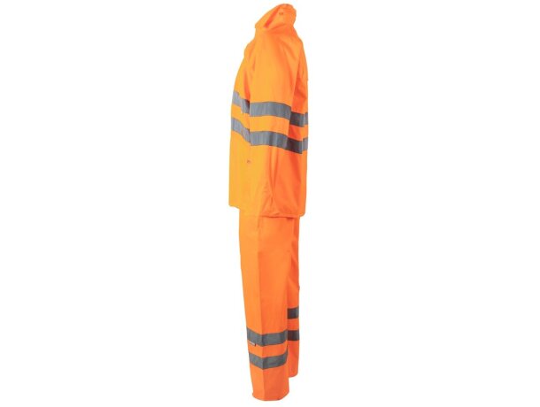 Traje de lluvia Venus alta visibilidad EN20471 clase 3 Naranja hexachrome detalle 4