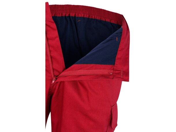 Pantalón de sarga bicolor VL Athena con bandas reflectantes Rojo/Amarillo detalle 43