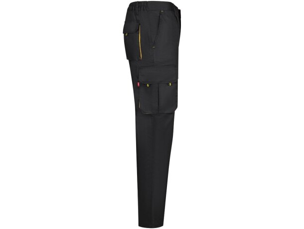 Pantalón de sarga multibolsillos bicolor VL Hypnos Negro/Amarillo detalle 78