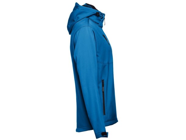 Chaqueta softshell zagreb con capucha removible para hombre Azul petróleo detalle 4