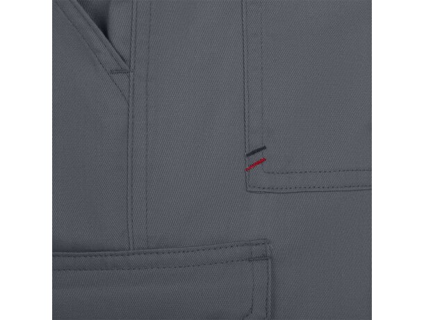 Pantalón de sarga multibolsillos Hermes con cintura elástica Gris detalle 45