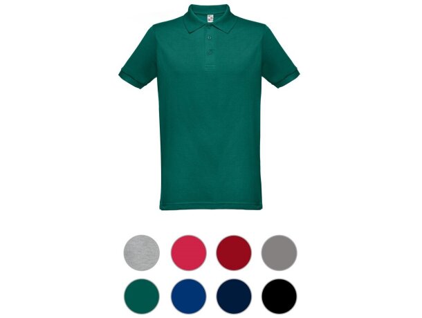 Polo berlin piqué de hombre con cuello y mangas en canalé detalle 1