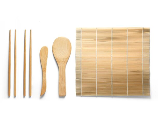 Set de hacer sushi con logotipo de bambú Hi!dea Morimoto Natural detalle 4