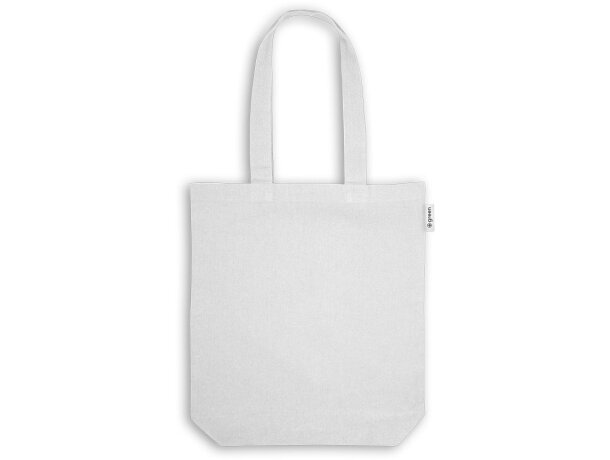 Bolsa algodón poliéster reciclado asas largas 220 g/m2 Hi!dea Blanco detalle 10