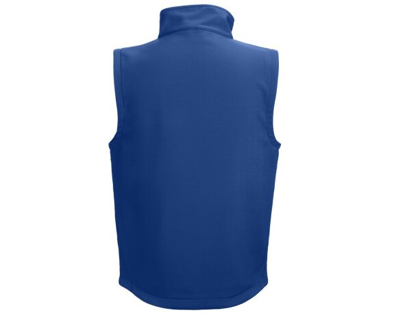Chaleco softshell Baku unisex repelente al agua Azul royal detalle 3