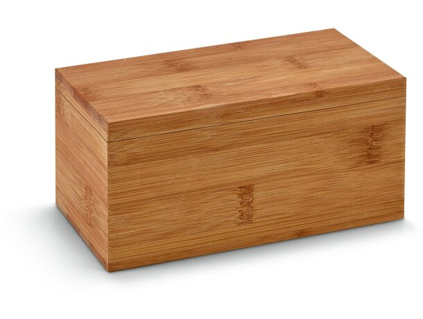 Caja Burdock de madera para 20 infusioes natural