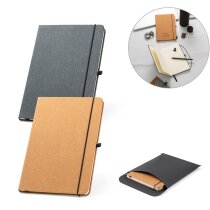 Libreta corporativa Matisse A5 piel reciclada 192 páginas marfil FSC
