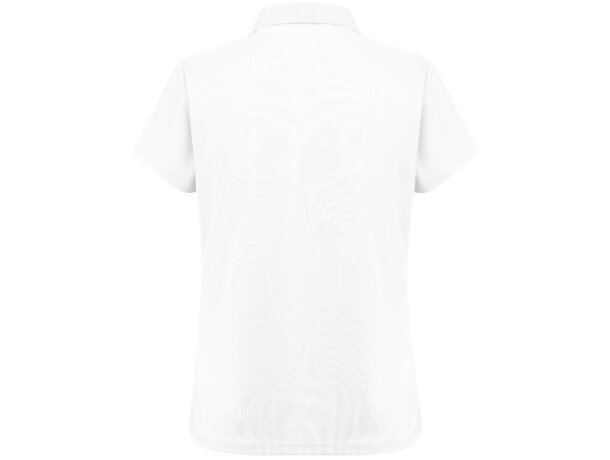 Polo técnico dynamic women wh en poliéster reciclado para mujer Blanco detalle 2