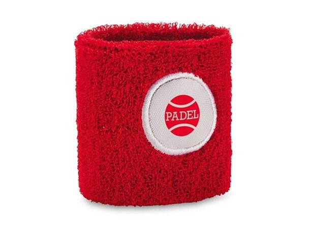 Muñequera elástica de punto rojo