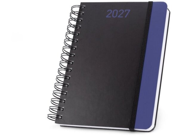 Agenda a5 brecht de papel reciclado con tapa dura y anillas Azul detalle 10