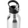 Botella edberg de acero inoxidable con asa y pajita interna Cromado satinado detalle 3