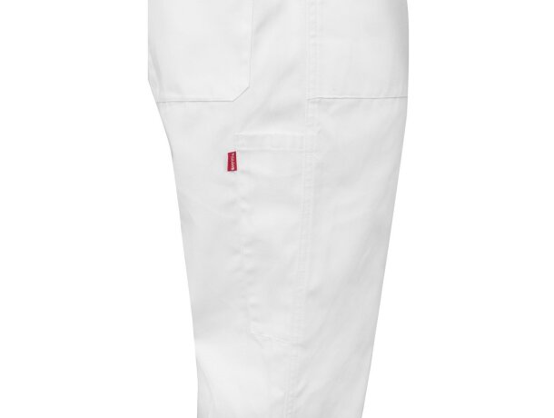Mono de sarga yama con cremallera doble cursor y bolsillos Blanco detalle 36