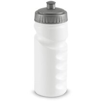 Botella deportiva con cuerpo blanco 550 ml grabado negra
