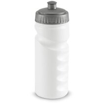 Botella deportiva con cuerpo blanco 550 ml grabado negra Botella deportiva con cuerpo blanco 550 ml grabado negra