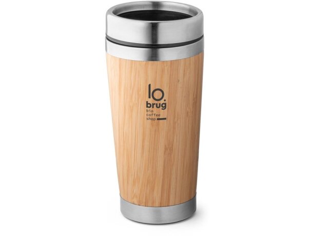 Vaso Pietro de viaje de bambú de 500 mL natural