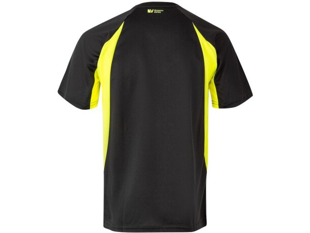 Camiseta técnica ojo de pájaro bicolor VL Slayer Negro/Amarillo detalle 26