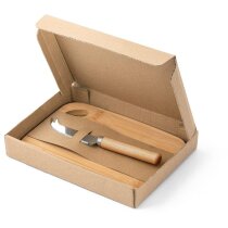 Set bambú Cappero: tabla y cuchillo para quesos