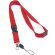 Lanyard personalizado de poliéster doble rojo