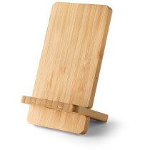 Cargador inalámbrico Lange bambú natural 10W soporte móvil